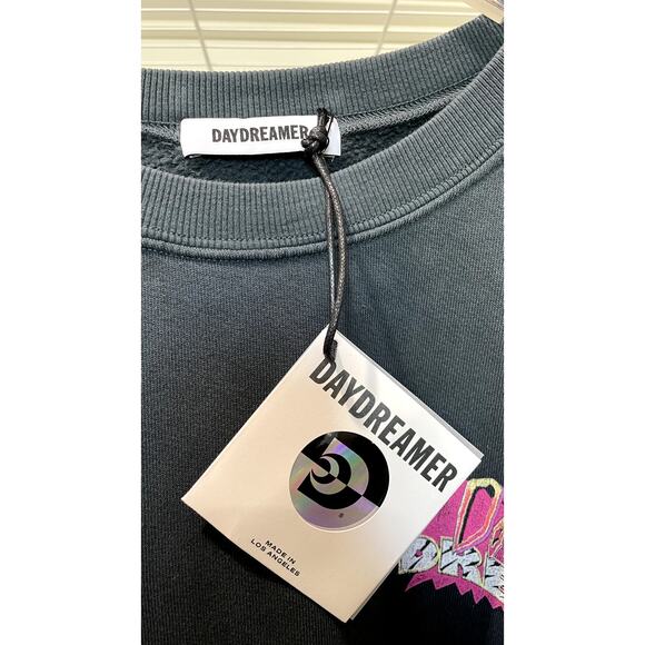 Daydreamer Street Guitar Shop Shrunken Crew Sweatshirt Vintage Black 2X NWT - Picture 9 of 10